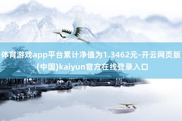 体育游戏app平台累计净值为1.3462元-开云网页版 (中国)kaiyun官方在线登录入口